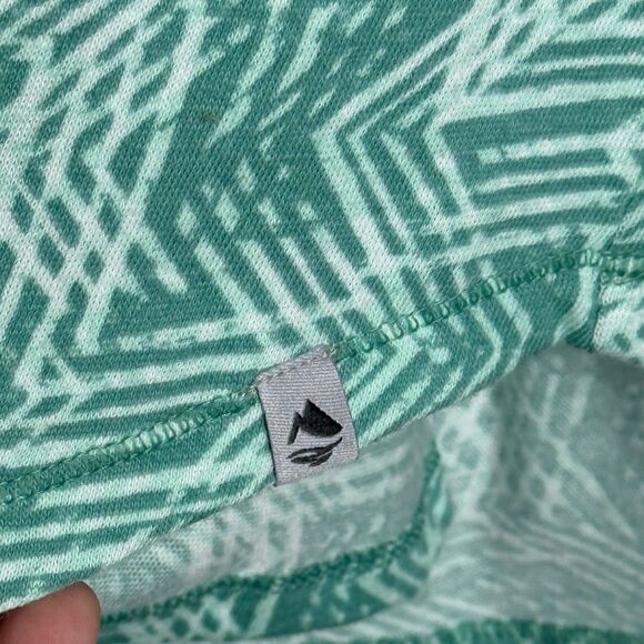 Ocean + Coast Womens Pullover Sweater Large Aqua Blue Geo Lightweight Swim Beach - Picture 8 of 13